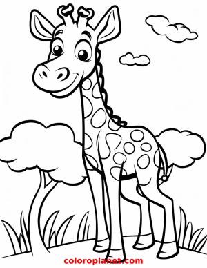 Coloring Fun with Cute Giraffes