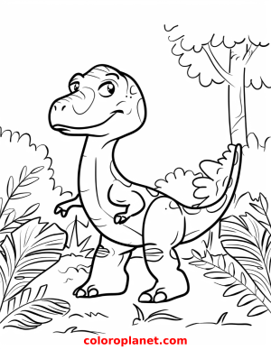 Coloring Fun with Dino Friends