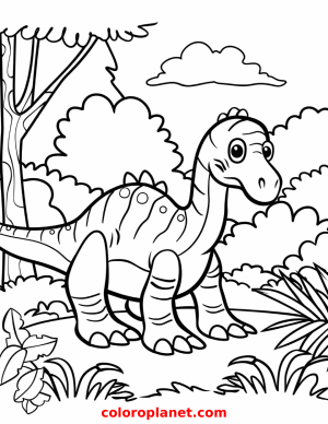 Coloring Fun with Prehistoric Giants