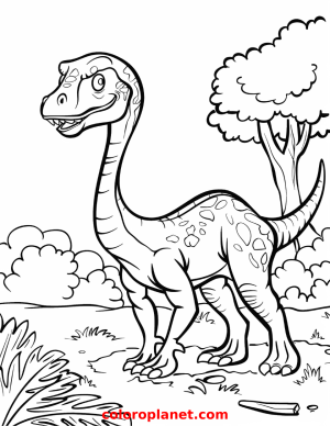 Color the dinosaurs under the bright sun!