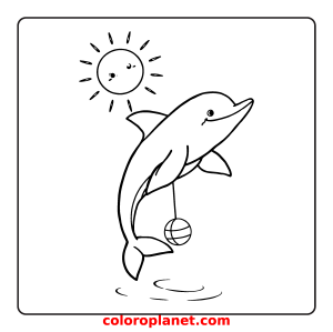 Color a Magical Sea Creature Basking in Sunlight