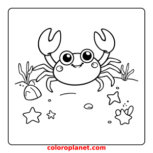Explore the Deep Sea with a Colorful Crab