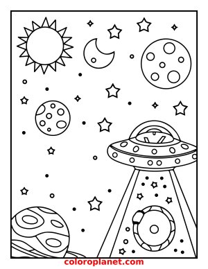 Color the Stars and Planets on an Epic Voyage