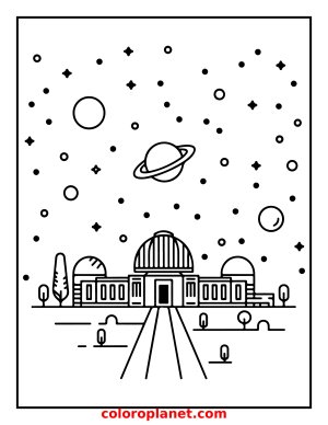 Color the Futuristic Space City!