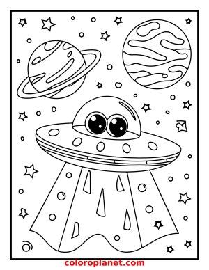 Color your alien buddies from another galaxy!