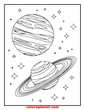 Coloring Fun with Planets of the Cosmos